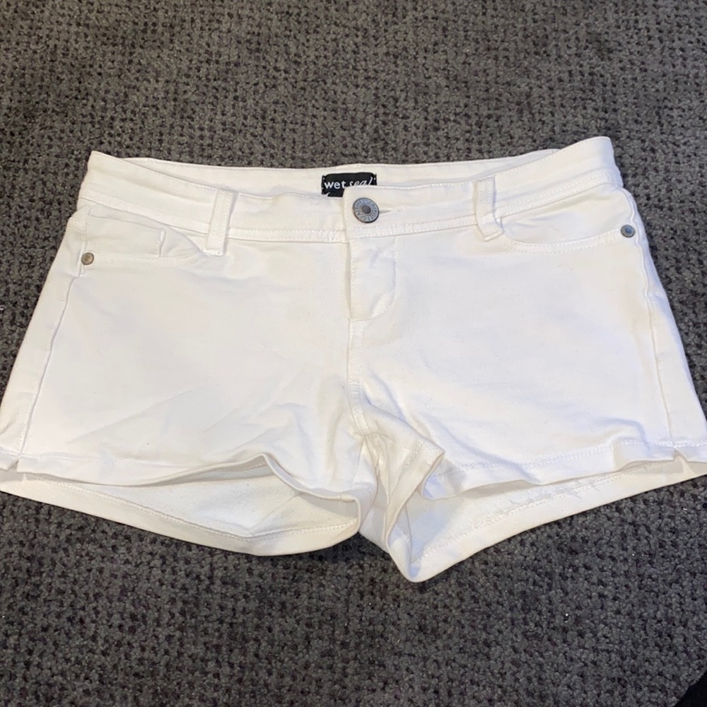 White Jean Look but Cotton Shorts